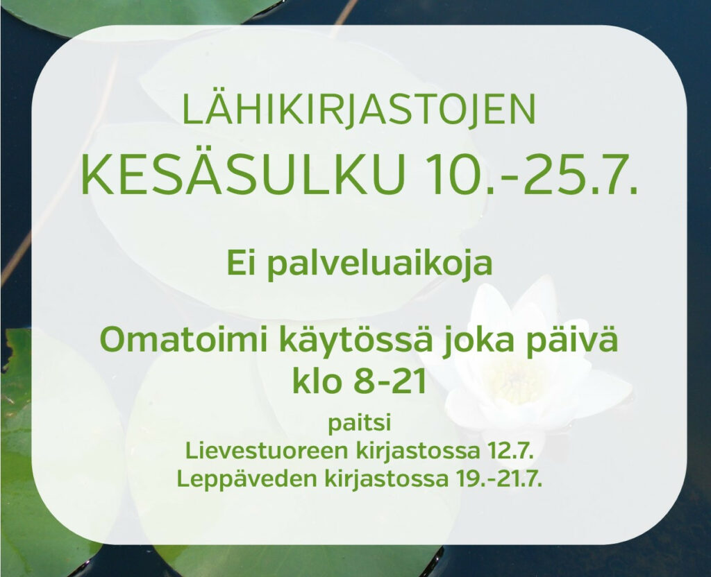 Lähikirjastojen kesäsulku kuvana.