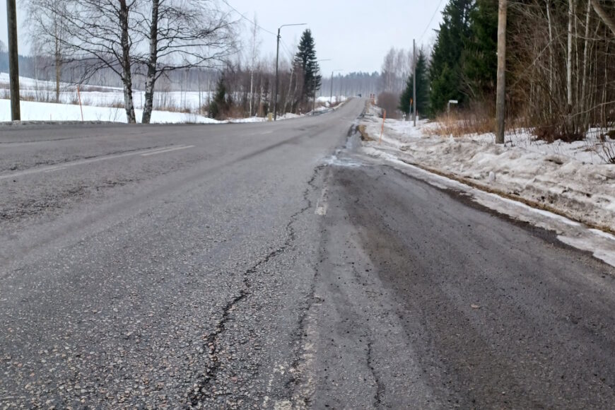 Kantolantien kunnostus käynnistyy, kuva maantiestä.