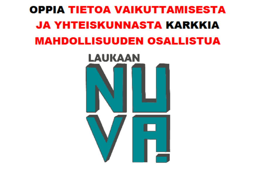 Haku Laukaan nuorisovaltuuston kaudelle 2026-2027 on käynnissä